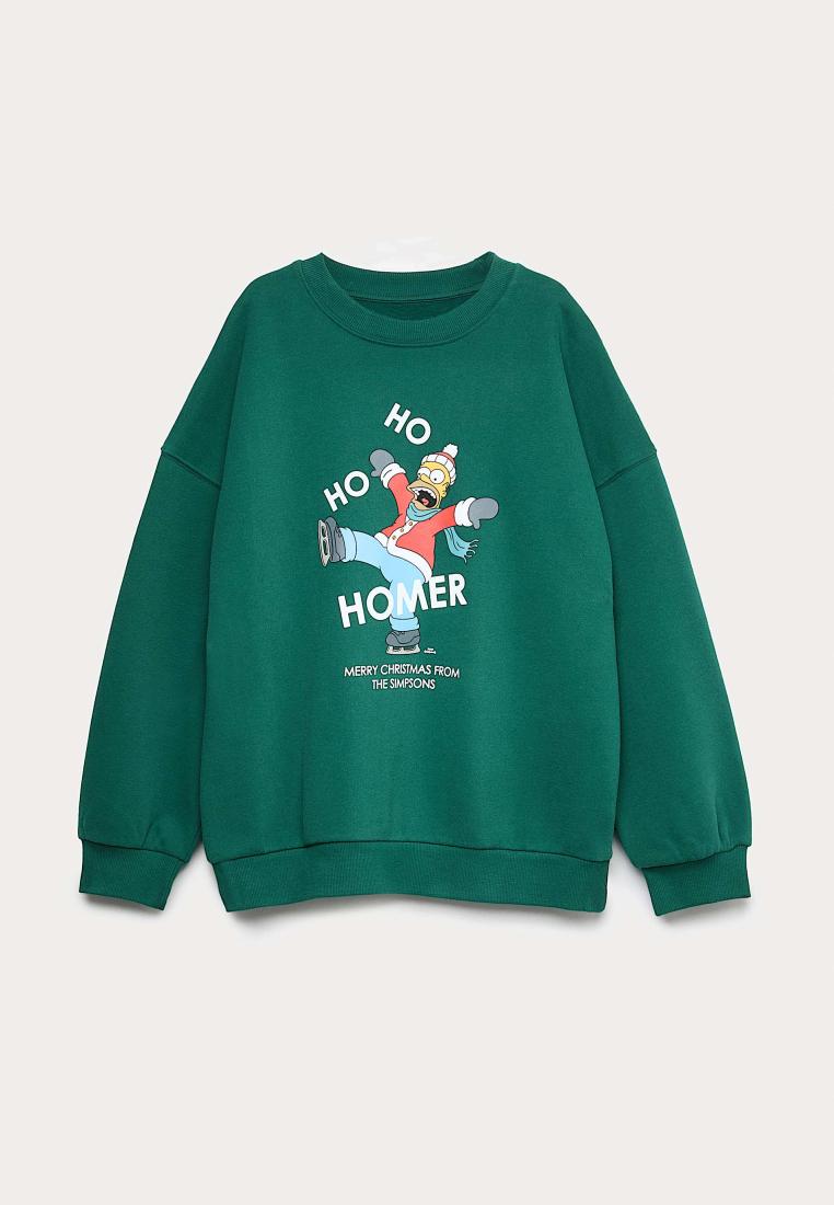 Marks & Spencer Cotton Rich The Simpsons™ Christmas Sweatshirt