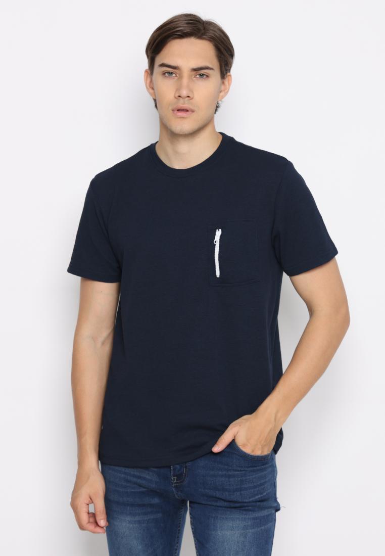 MATSUDA Kaos Polos 24S Texture Honeycomb T Shirt Saku Zipper Koka