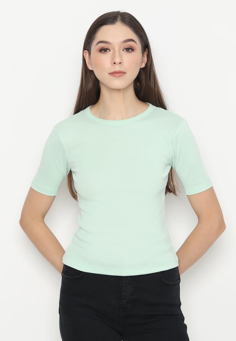 Matsuda Kaos Rib Polos Wanita Cotton T Shirt Elliot