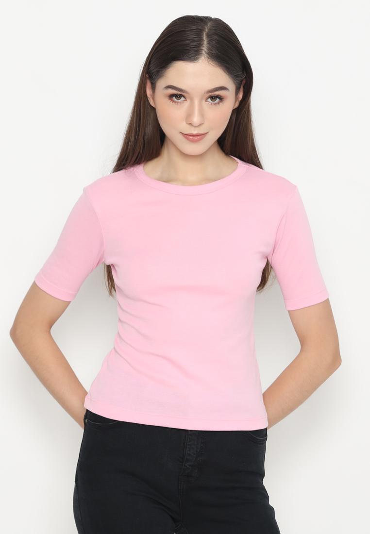 Matsuda Kaos Rib Polos Wanita Cotton T Shirt Elliot