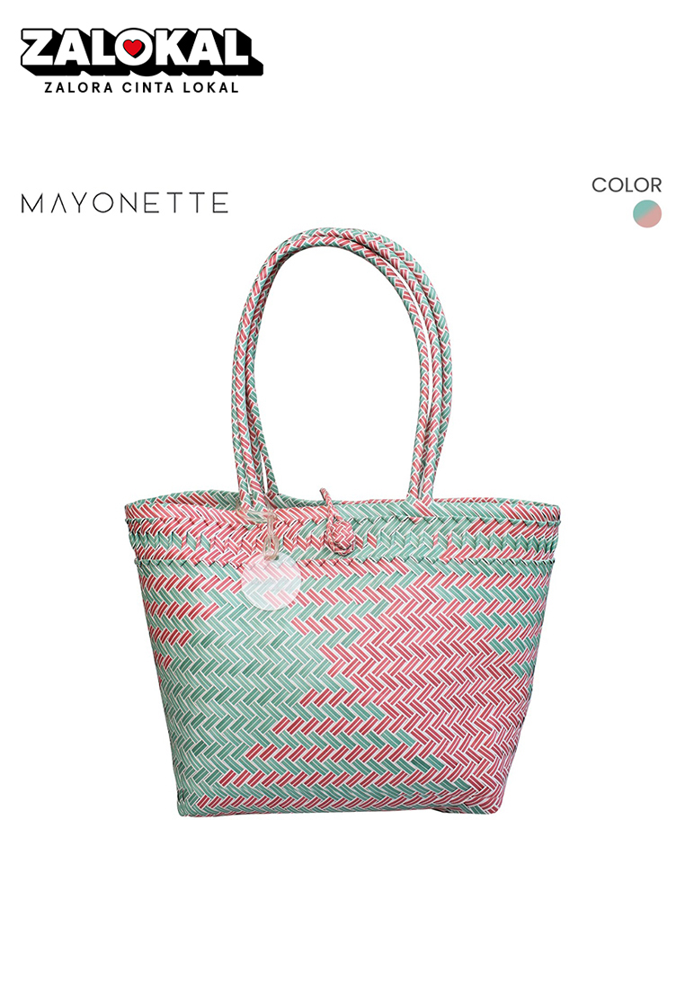 Mayonette Naturel Cantika Tas Anyaman Anyam Plastik Handmade