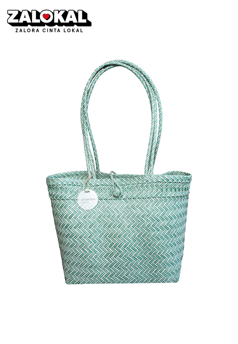 Mayonette Naturel Adinda Tas Anyaman Anyam Plastik Handmade