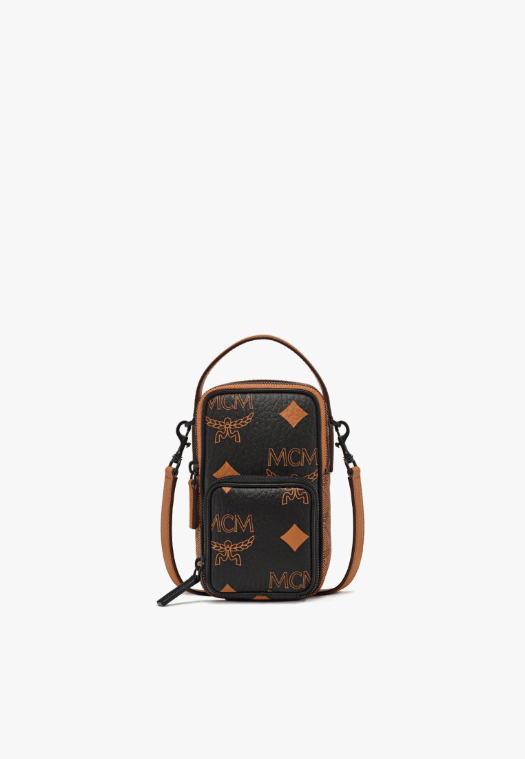 MCM Aren Crossbody Phone Case in Monogram Mix