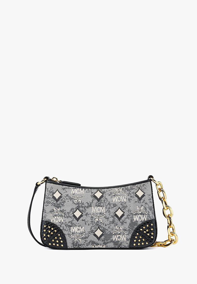 MCM Shoulder Bag in Studded Vintage Monogram Jacquard