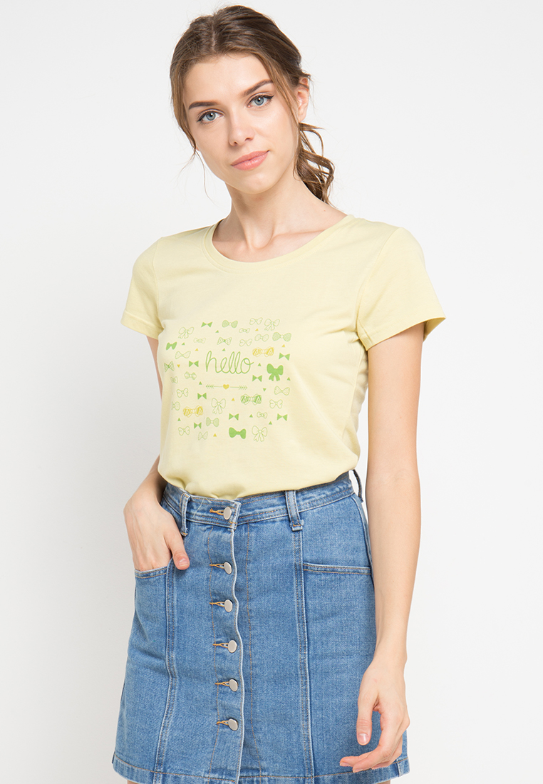 MEIJI-JOY Print Hello short sleeve Tshirt