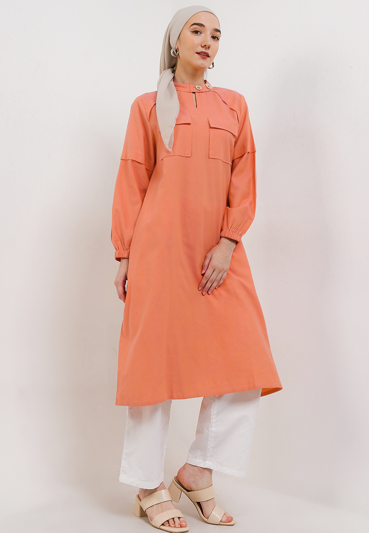 MFMW Lolo Midi Dress Gamis Orange