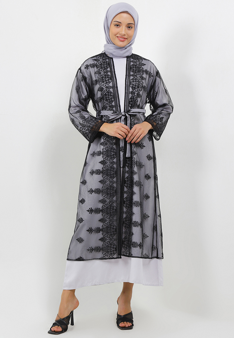 MFMW Nurhaliza Dress Gamis Brukat Hitam