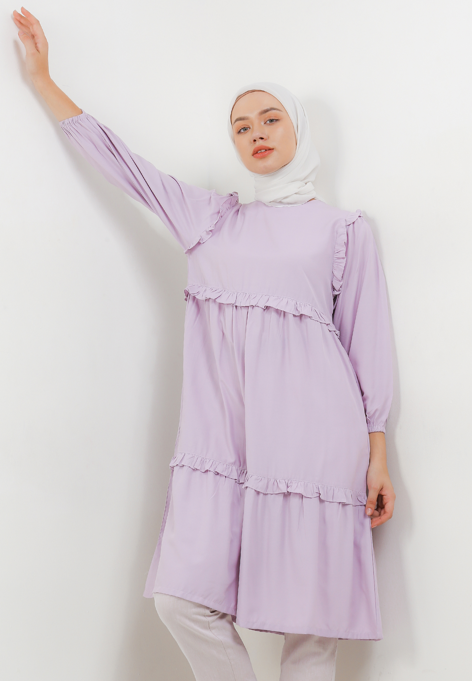 MFMW Doremi Midi Dress Gamis Lilac