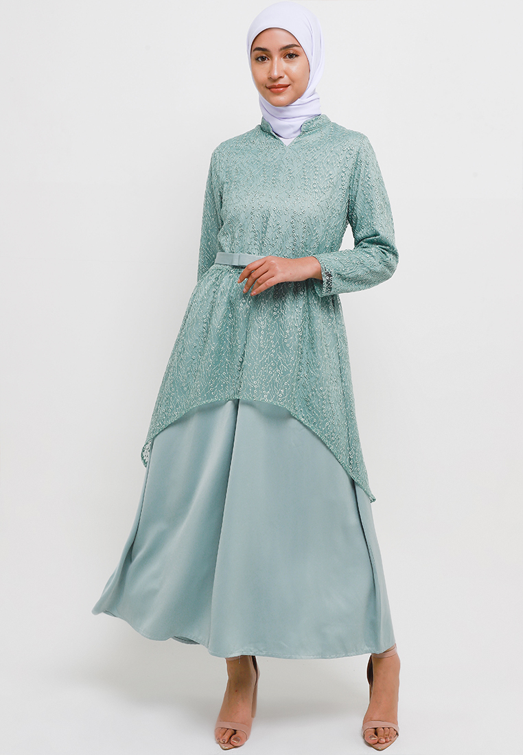 MFMW Yasemin Dress Gamis Brukat Green