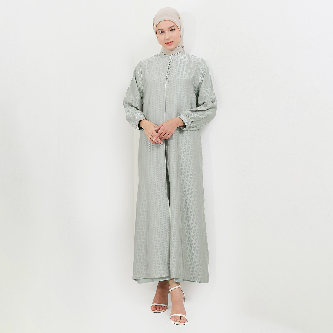 MFMW Amril Dress Gamis Silver Motif Salur
