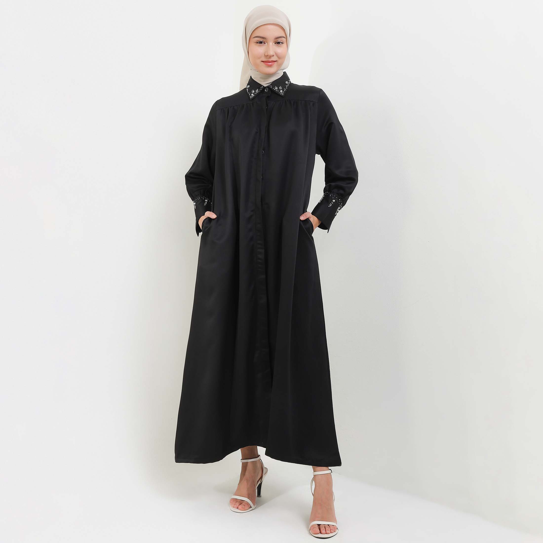MFMW Anjani Dress Gamis Hitam With Payet