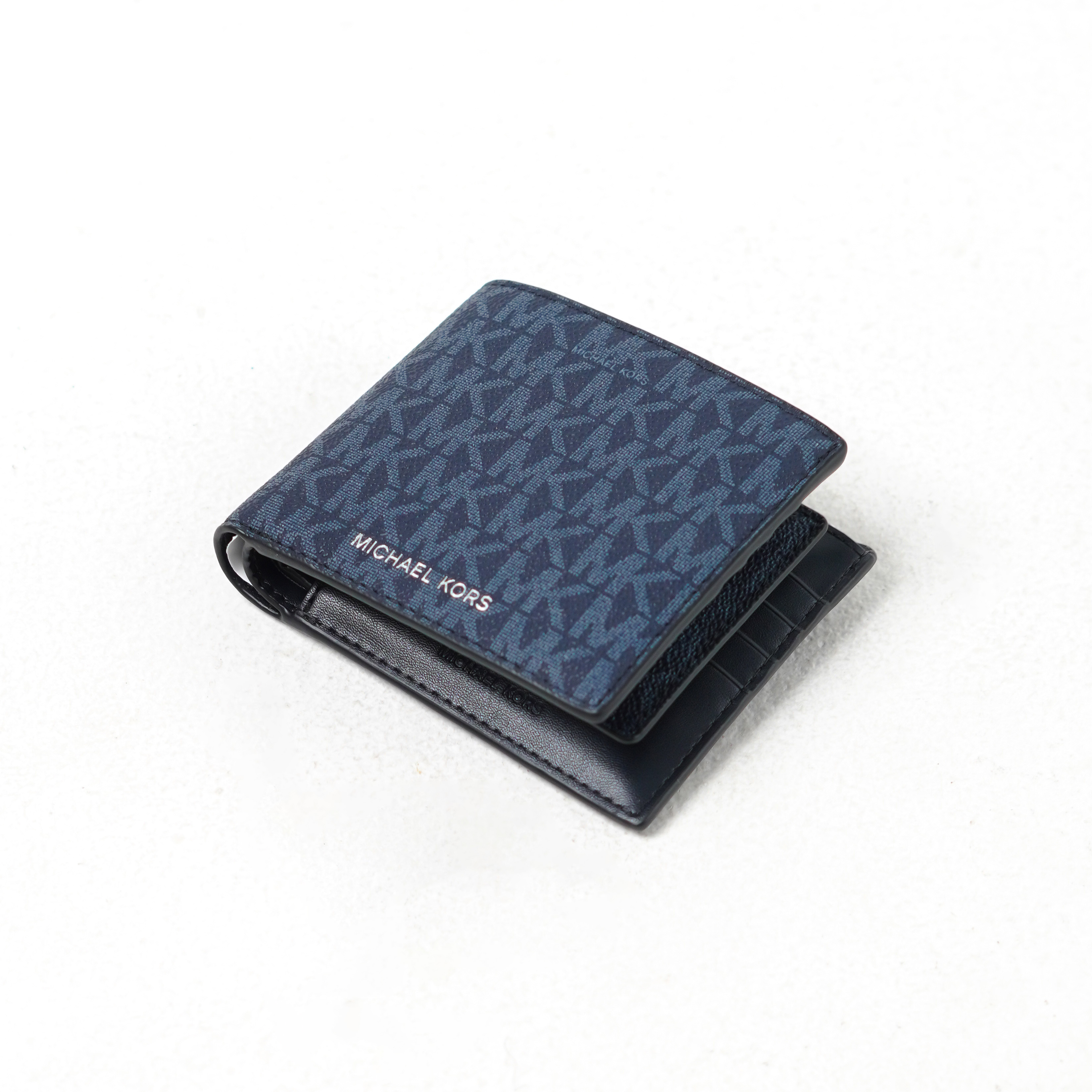 MICHAEL KORS Dompet MICHAEL KORS MK MONOGRAM NAVY WALLET WITH CARD HOLDER 100% ORIGINAL