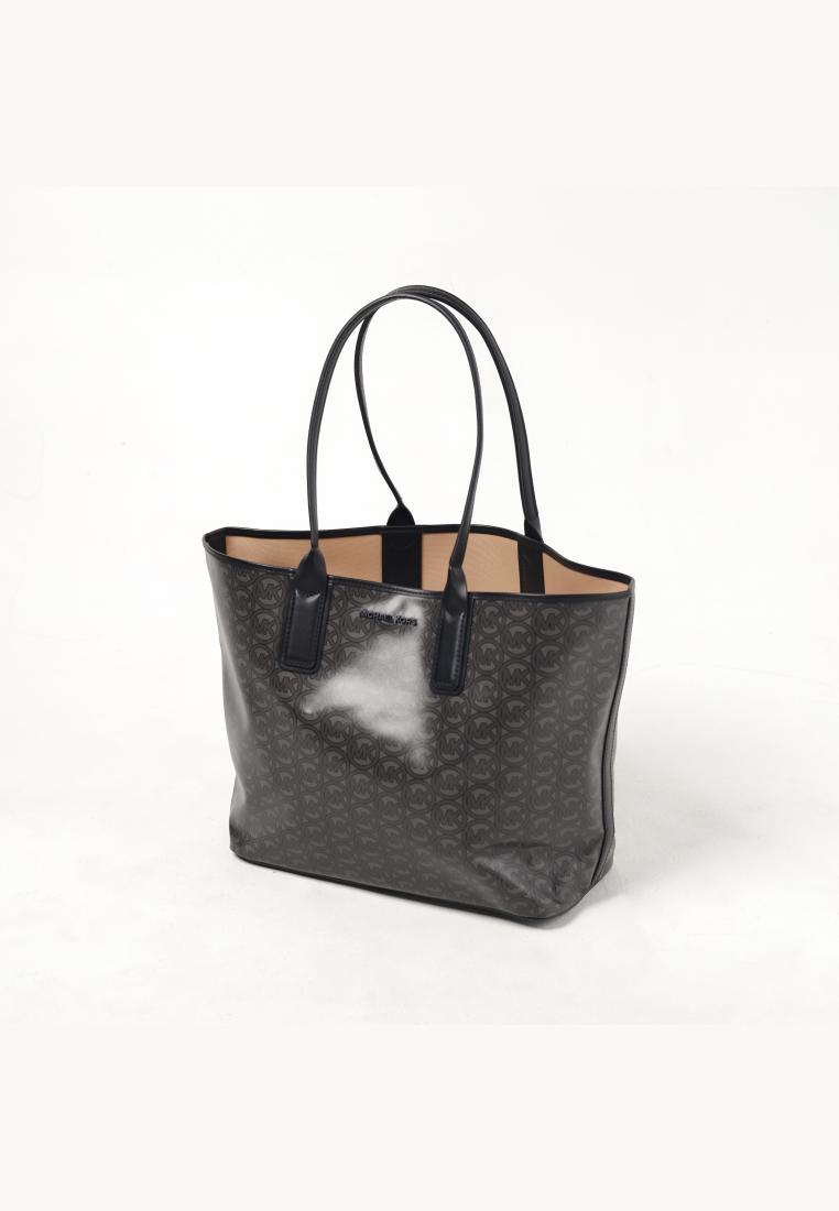MICHAEL KORS Tas MICHAEL KORS JODIE MONOGRAM CIRCLE MK BLACK TOTE BAG 100% ORIGINAL