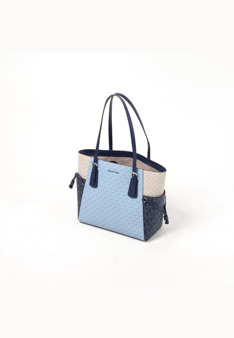 MICHAEL KORS Tas MICHAEL KORS VOYAGER SIDE POCKET MONOGRAM MULTI BLUE TOTE BAG 100% ORIGINAL