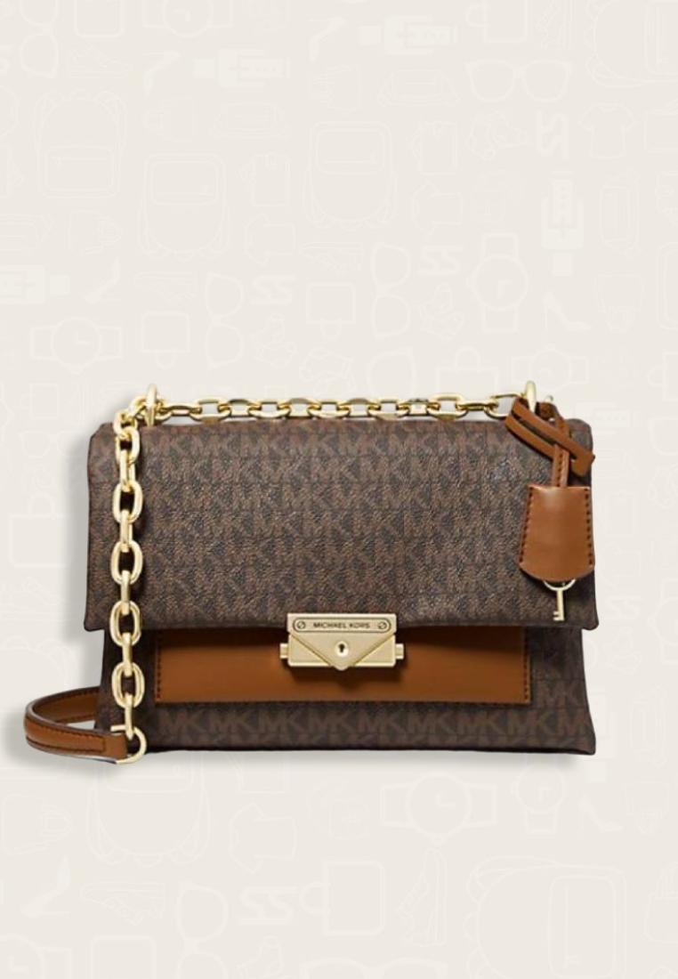 Michael Kors Cece Medium Logo Shoulder Bag Brown