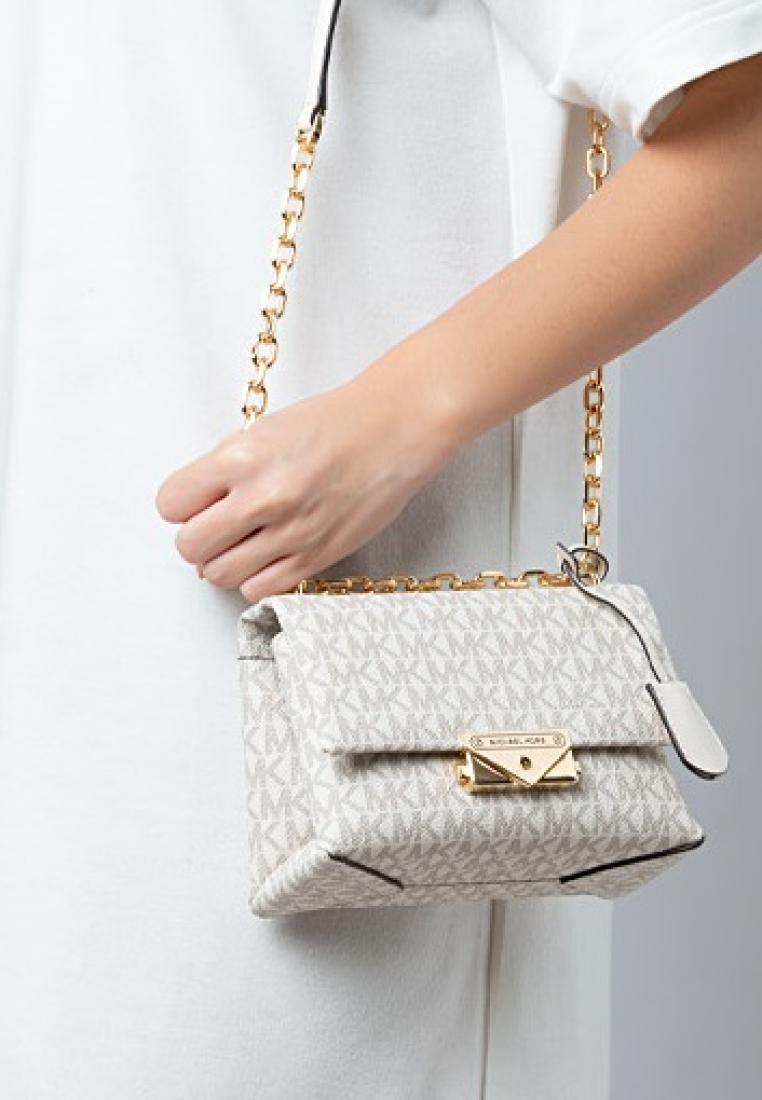 Michael Kors Cece Small Logo Shoulder Bag Light Cream Multi