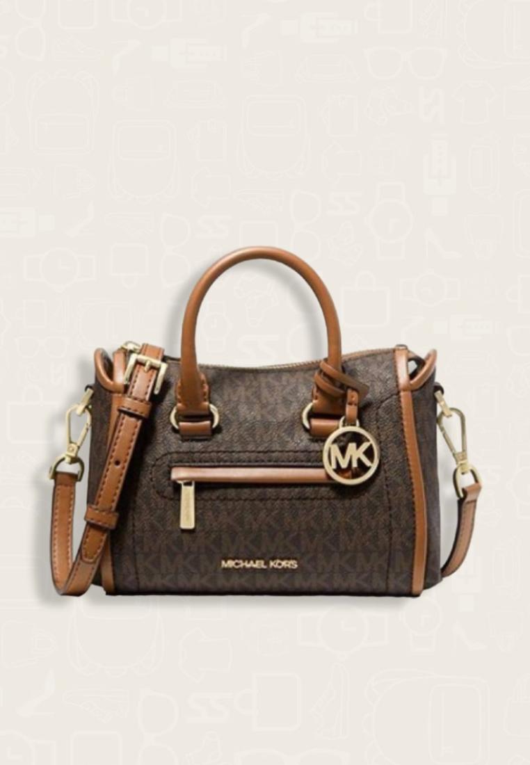 Michael Kors Carine Extra-Small Logo Satchel Brown
