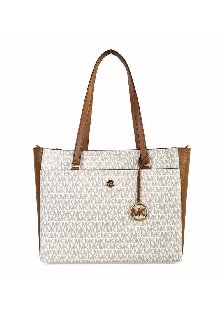 MICHAEL KORS MAISIE Women's Vanilla Signature Lock Tote Bag