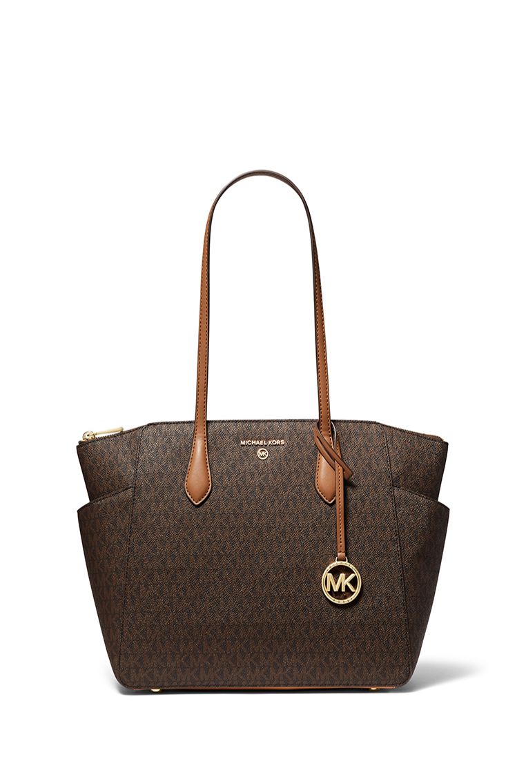 michael kors white and brown purse