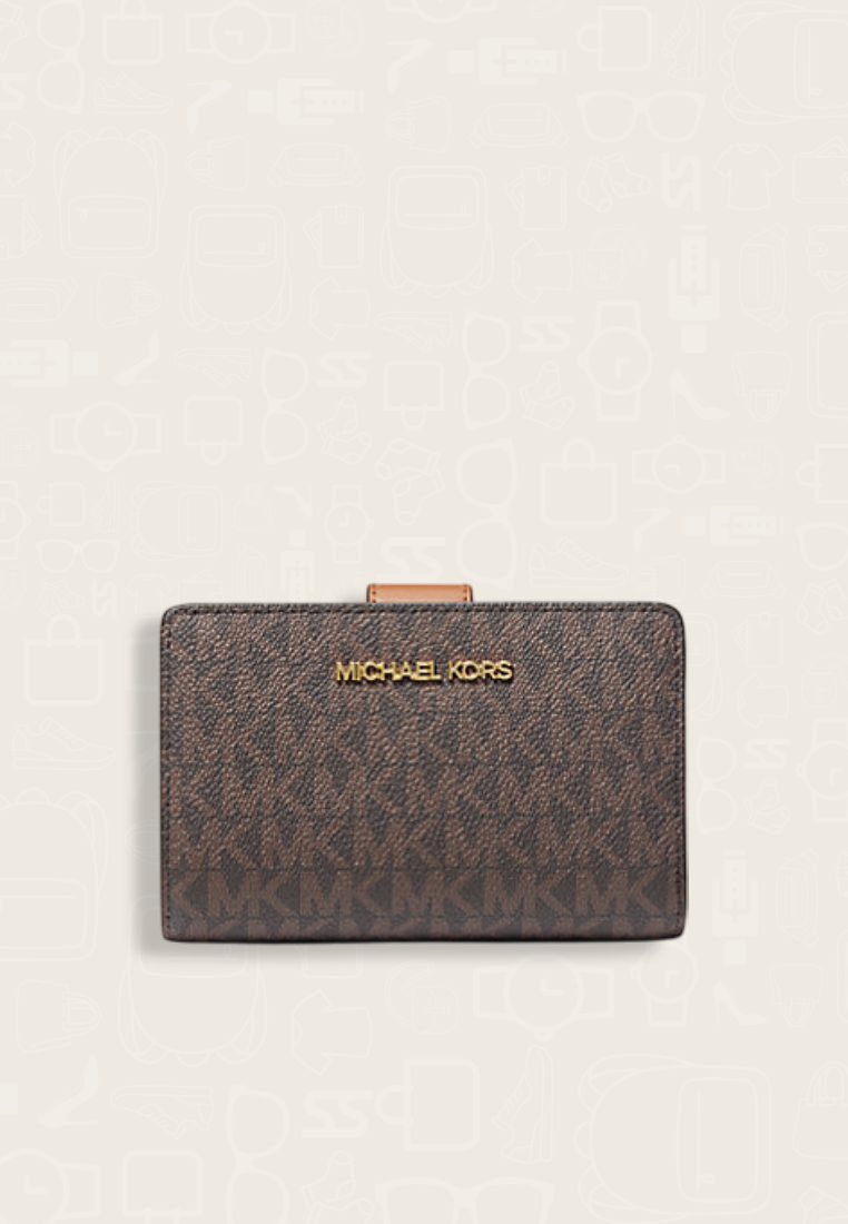 Michael Kors Medium Signature Logo Wallet Brown