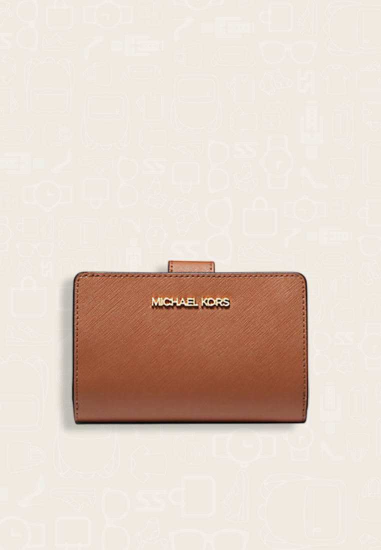 Michael Kors Medium Crossgrain Leather Wallet Luggage