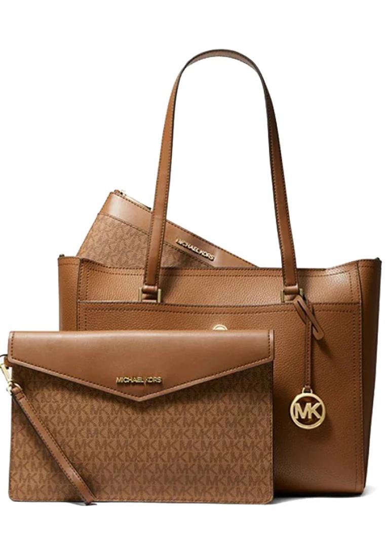 Michael Kors Maisie Large Pebbled Leather 3-in-1 Tote Bag Luggage