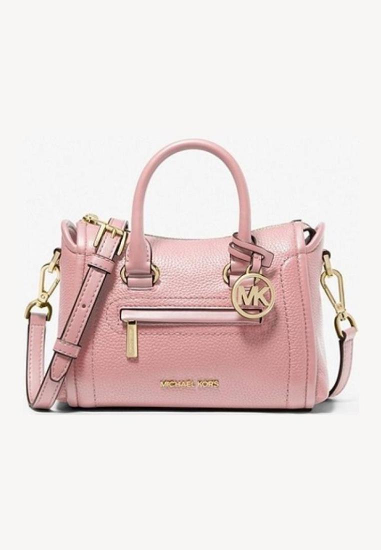 Michael Kors Carine Extra-Small Pebbled Leather Satchel Powder Blush