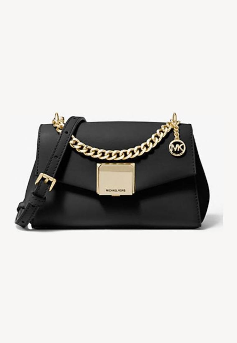 Michael Kors Lita Small Leather Crossbody Bag Black