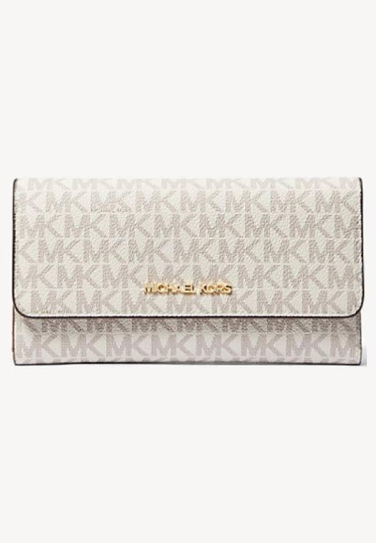 Michael Kors Jet Set Large Logo Trifold Wallet Vanilla