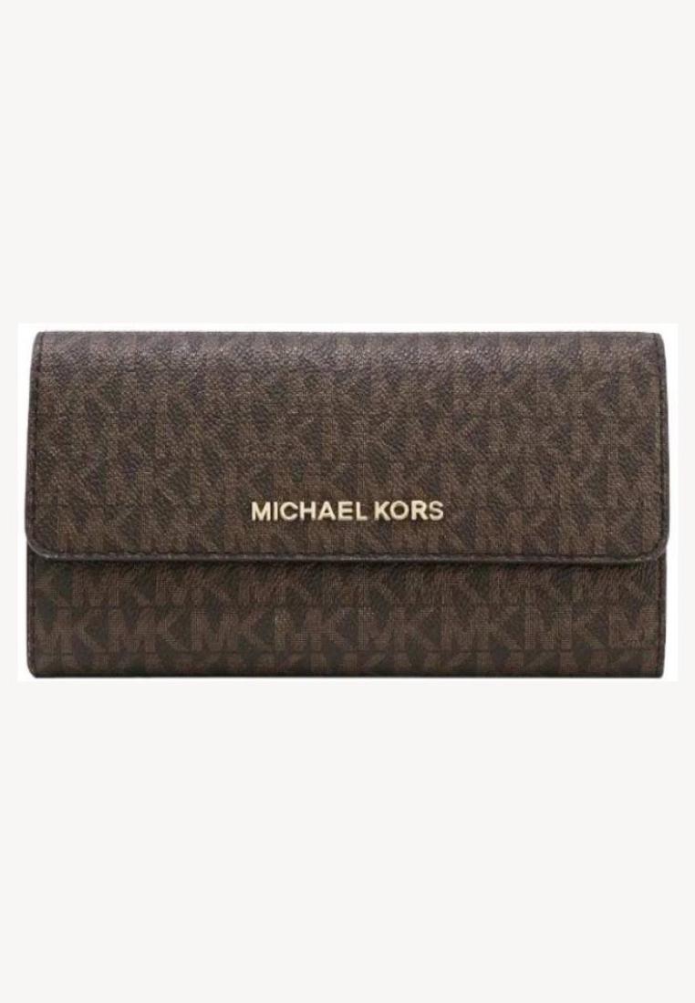 Michael Kors Jet Set Large Logo Trifold Wallet Brown