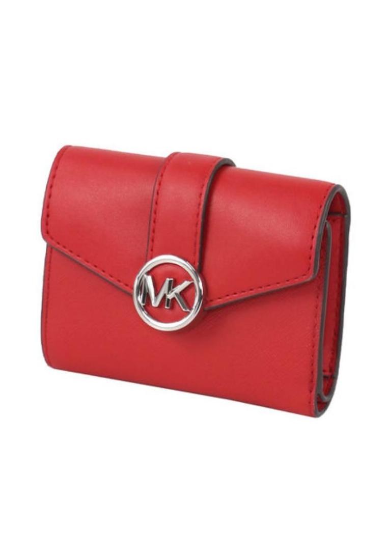Michael Kors Carmen Medium Flap Bifold Wallet Bright Red
