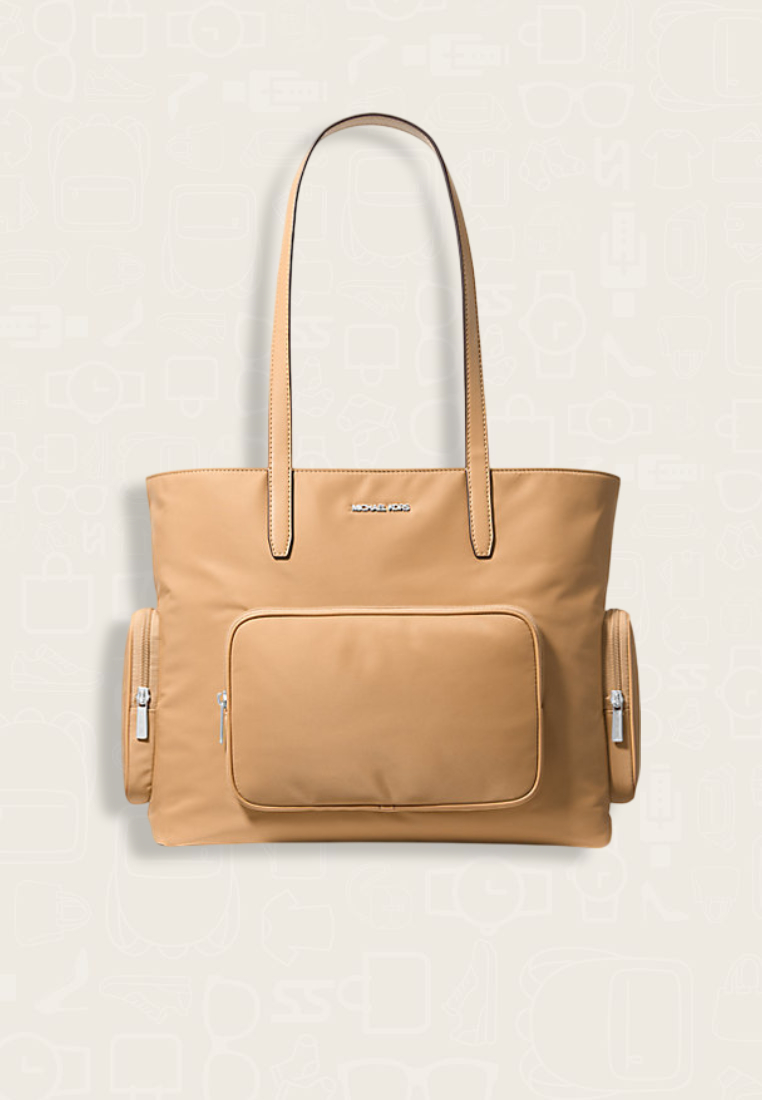 Michael Kors Khai Large Nylon Tote Bag Peanut