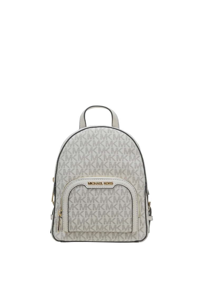 MICHAEL KORS Jaycee Mini Pebbled Leather Backpack Cream Multi