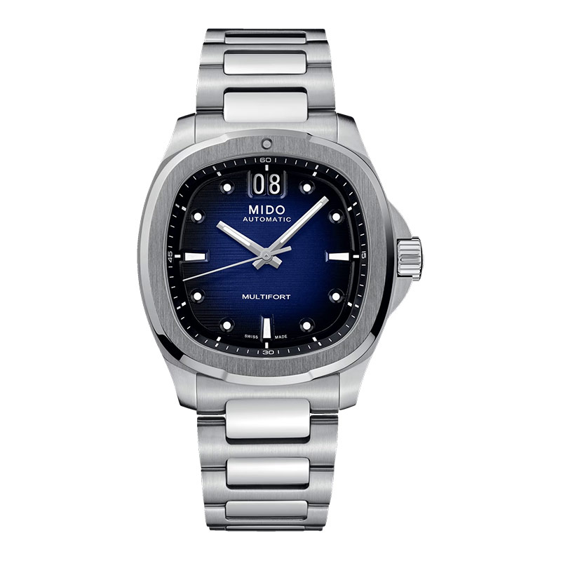 Mido Jam Tangan Pria MIDO Multifort TV Big Date M049.526.11.041.00 Blue Dial Stainless Steel Strap
