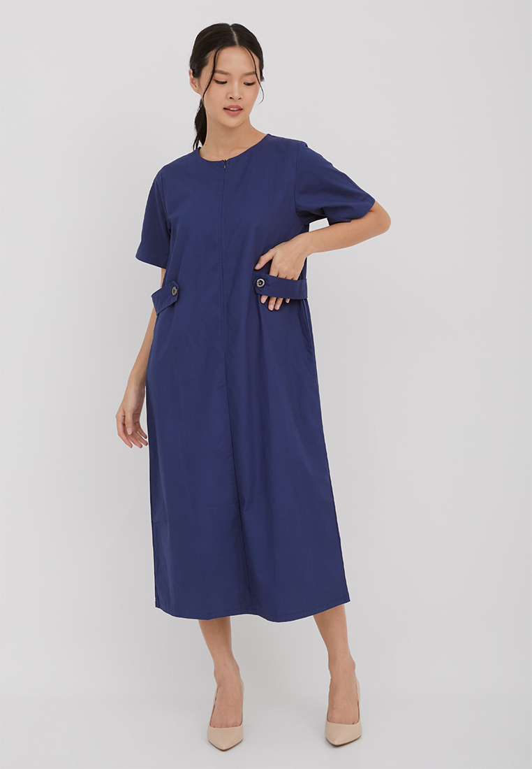 Mille Fleur Laurel Navy Dress
