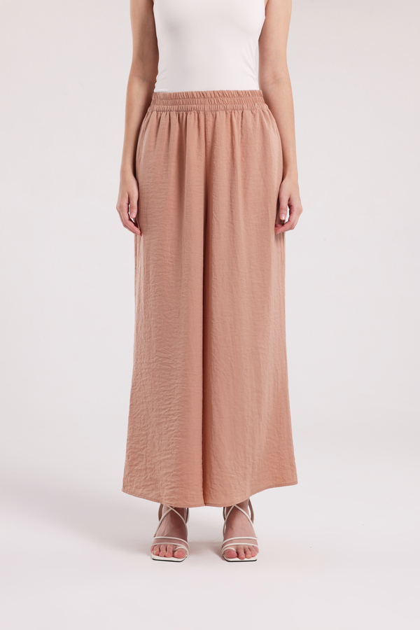 MINIMAL - Namata - Kulot Lebar Satin - Pink Warna Pink