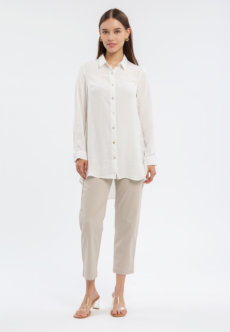 Minimal Nathalie Blouse Ivory