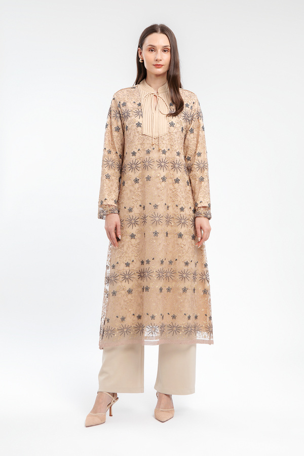 MINIMAL - Rabania - Gamis Bordir Metalik - Pink Colour Pink_Light