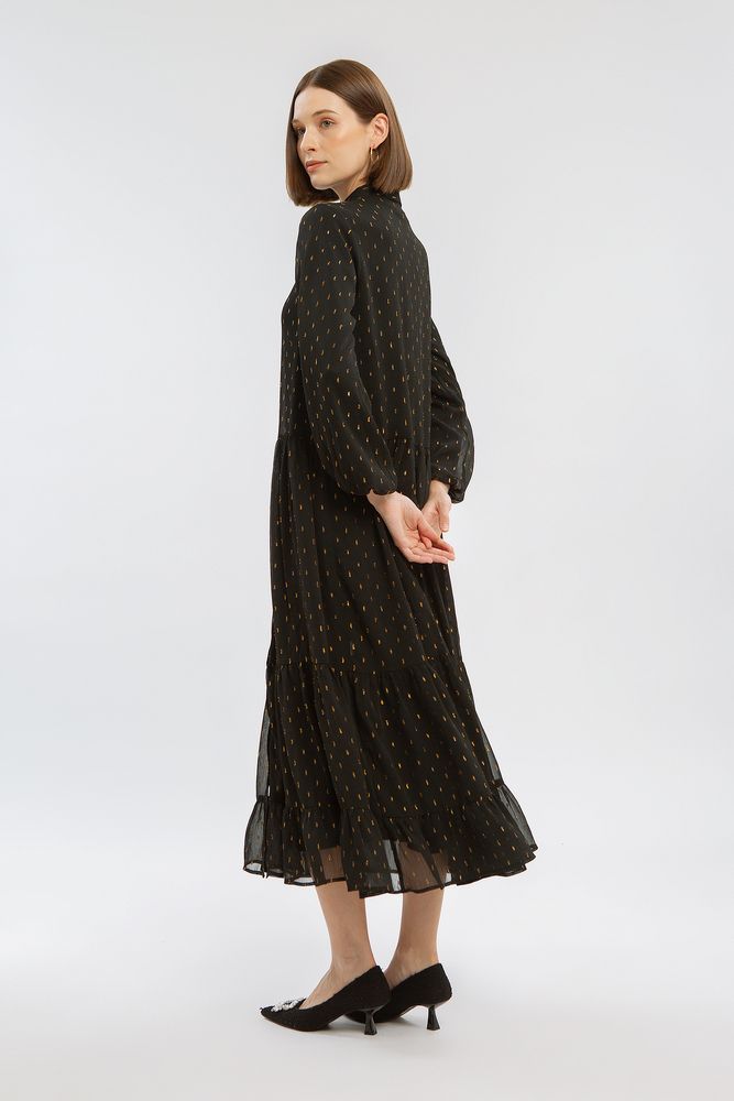 Minimal Tina Dress Black Warna BLACK