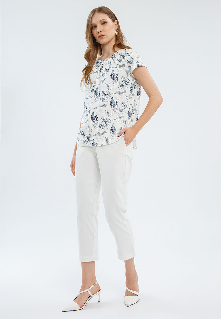 Minimal Grezia Top Offwhite Warna Offwhite