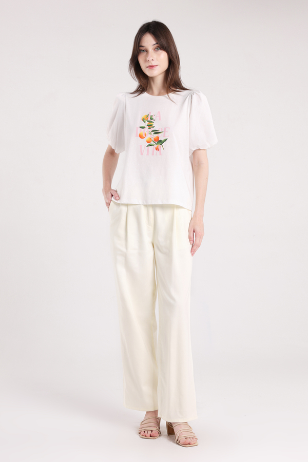 MINIMAL - Monya - Tshirt La Dolce Vita - Off White Colour White
