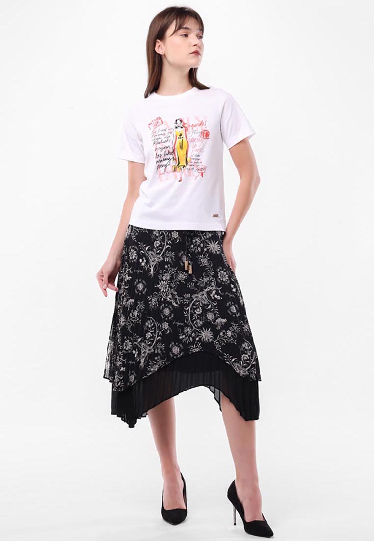 Minimal x Emily in Paris - Margot Graphic Tee - White