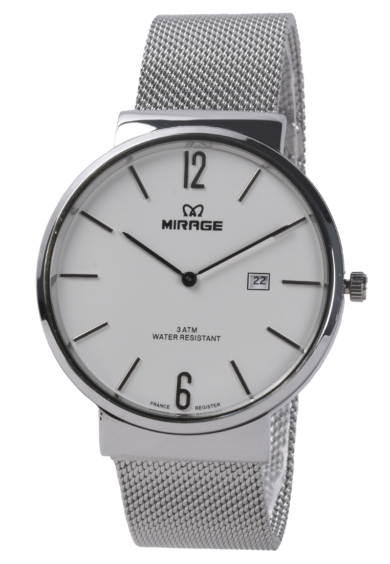 Mirage - Jam Tangan Analog Pria - Silver - Stainless Steel - 8624M-G
