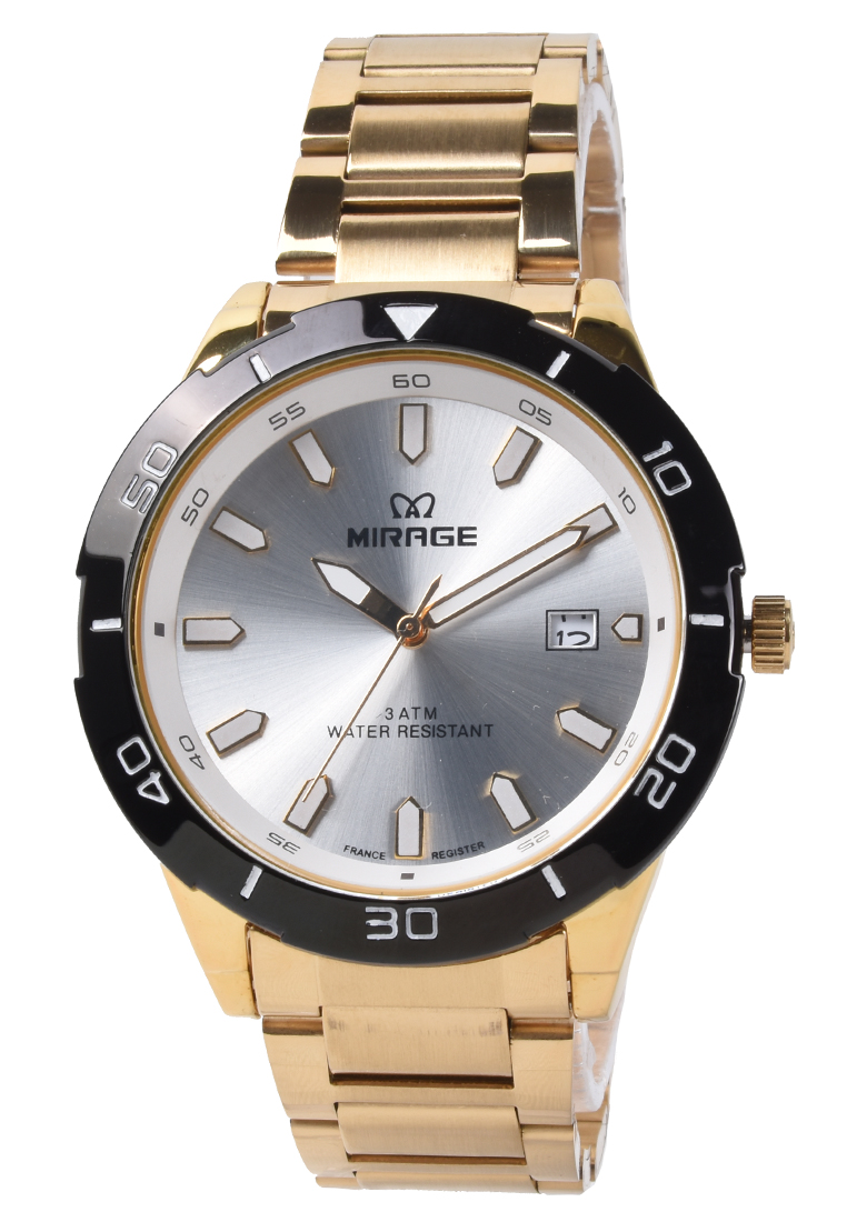Mirage - Jam Tangan Pria - Gold Silver - Stainless Steel - 8758M-A
