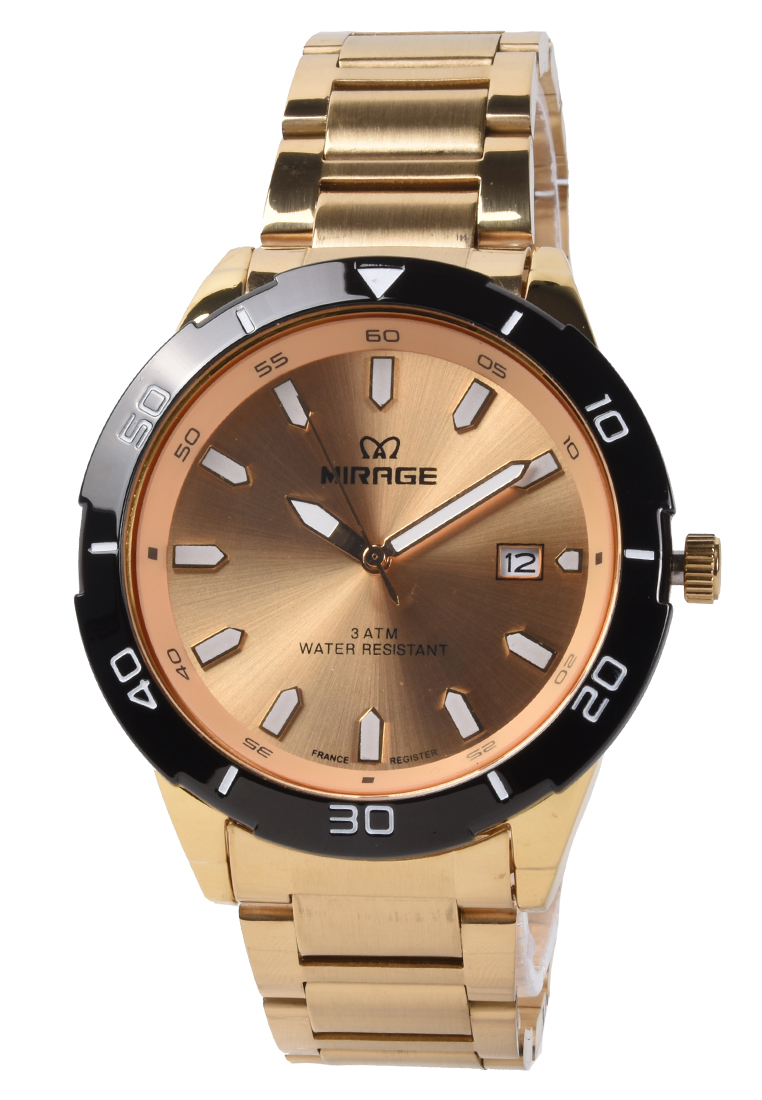 Mirage - Jam Tangan Pria - Gold - Stainless Steel - 8758M-C