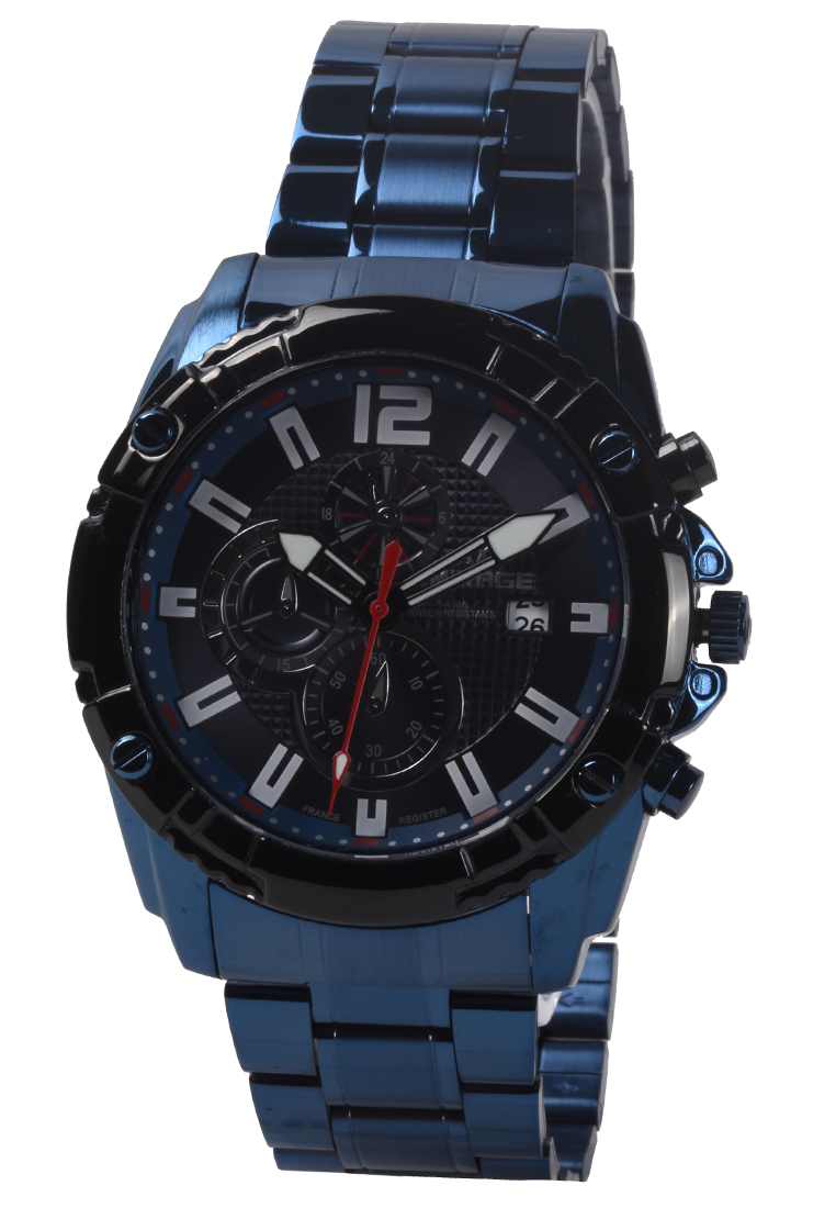 Mirage - Jam Tangan Analog Pria - Blue - Stainless Steel Bracelet - 8714M-H
