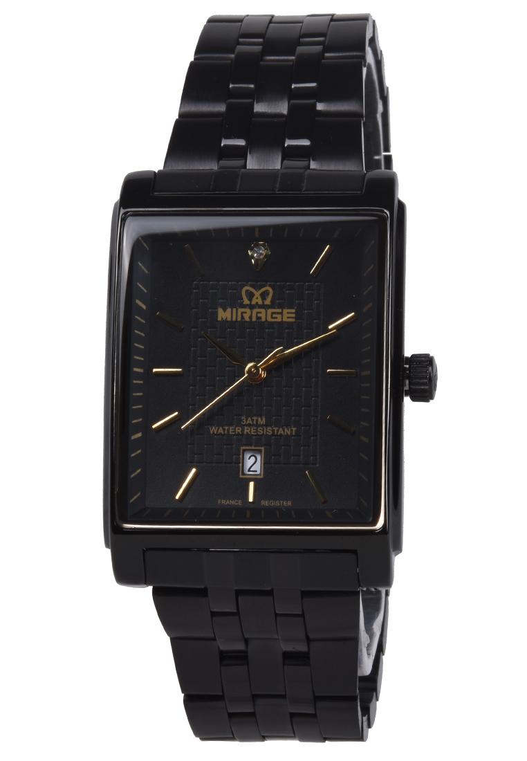 Mirage - Jam Tangan Pria - Black - Stainless Steel Bracelet - 8667M-A