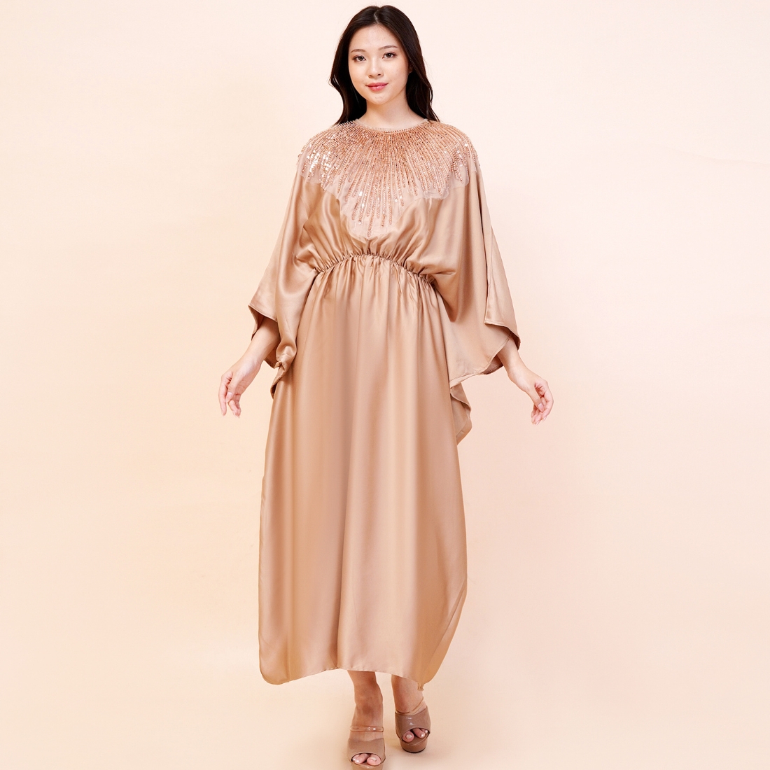 MKY CLOTHING Zahirah Caftan in Brown