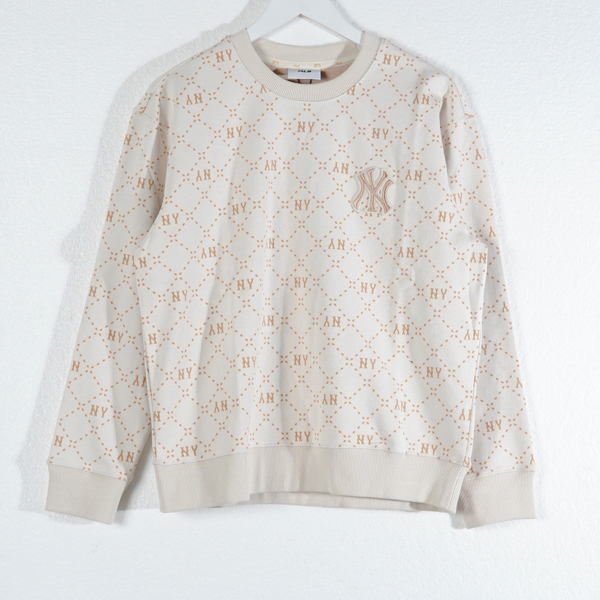MLB Sweater MLB NY MONOGRAM LINE SS23 GOLD CREAM SWEATSHIRT 100% ORIGINAL
