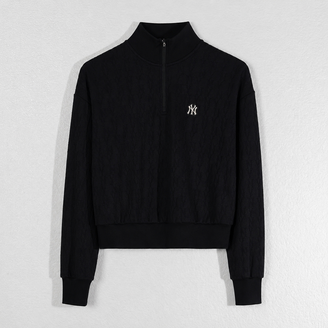 MLB Sweater MLB NY MONOGRAM WHITE BLACK ZIP UP SWEATSHIRT 100% ORIGINAL
